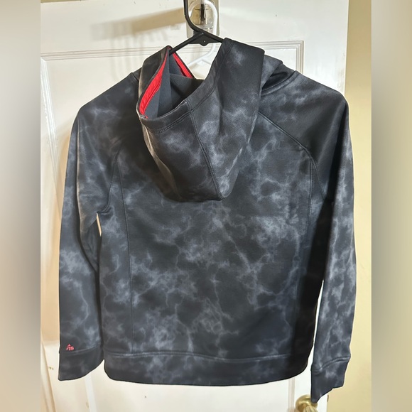 Adidas Kids Black Hoodie with Red Logo - Picture 4 of 8